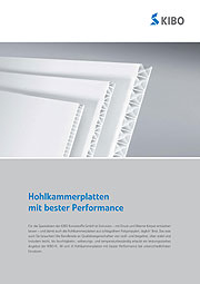 Titelseite des KIBO-Prospekts „Hohlkammerplatten mit bester Performance“